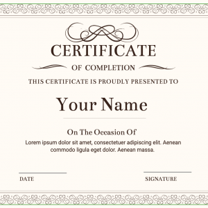 Award certificate printing online