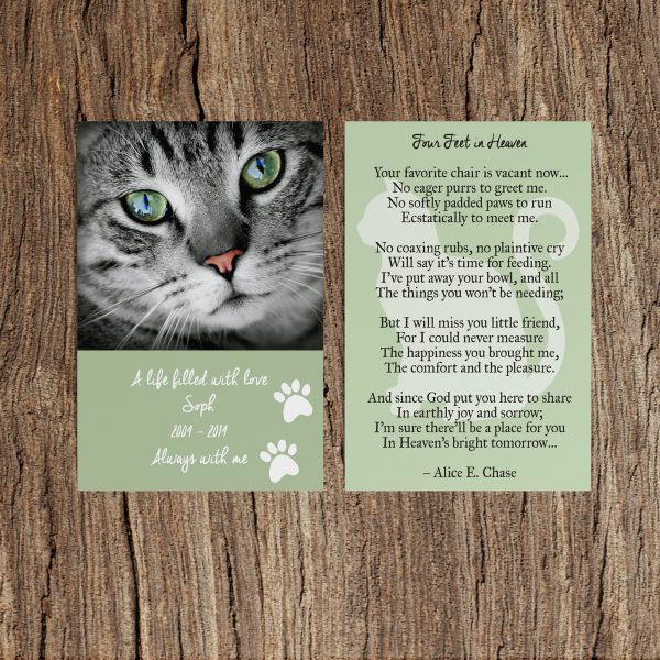 Cat Memorial Cards
